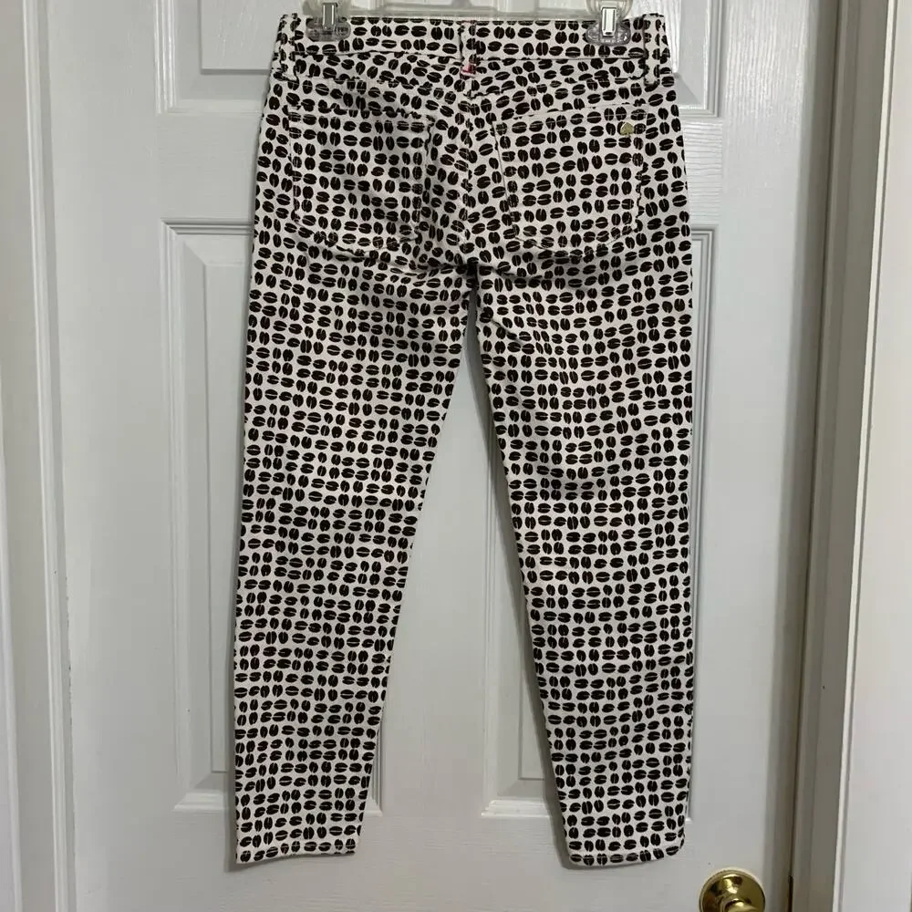 Kate Spade Broome Street Coffee Bean Print Slim Jeans